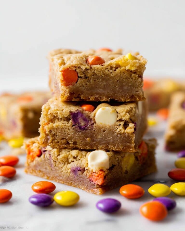 Peanut Butter Blondies with Reese’s Pieces Recipe