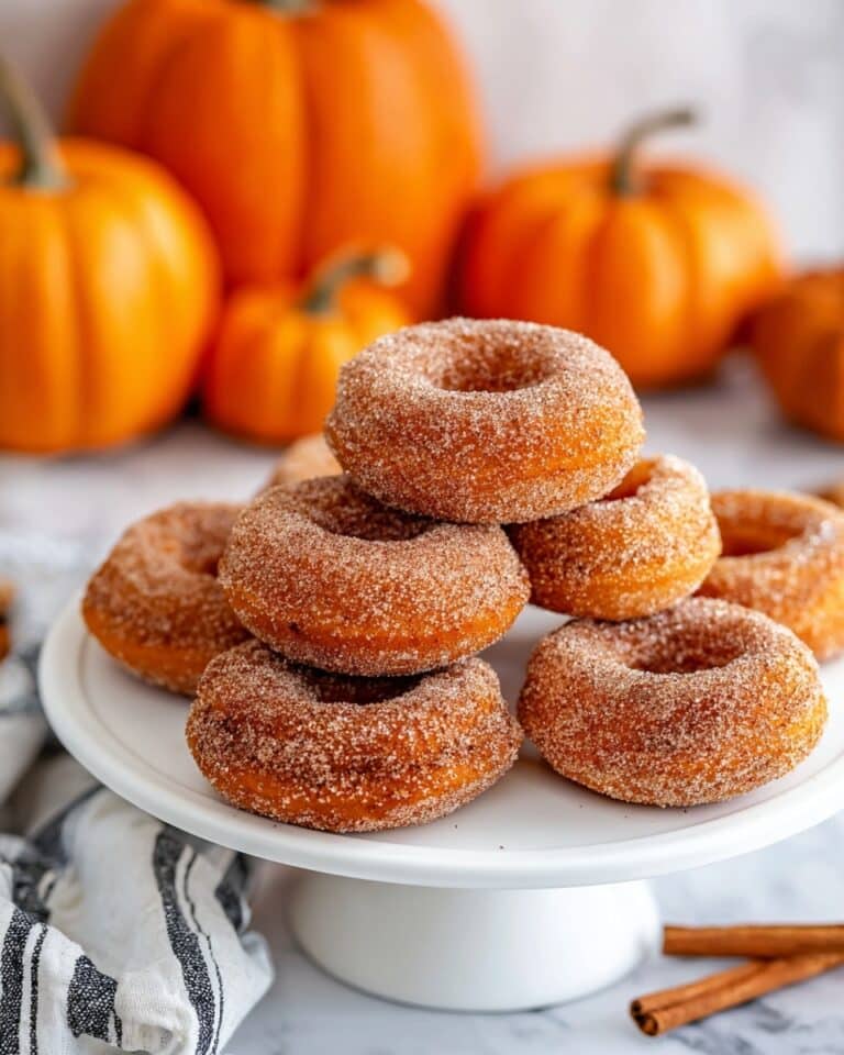Easy Baked Pumpkin Donuts with Cinnamon Sugar Coating Recipe