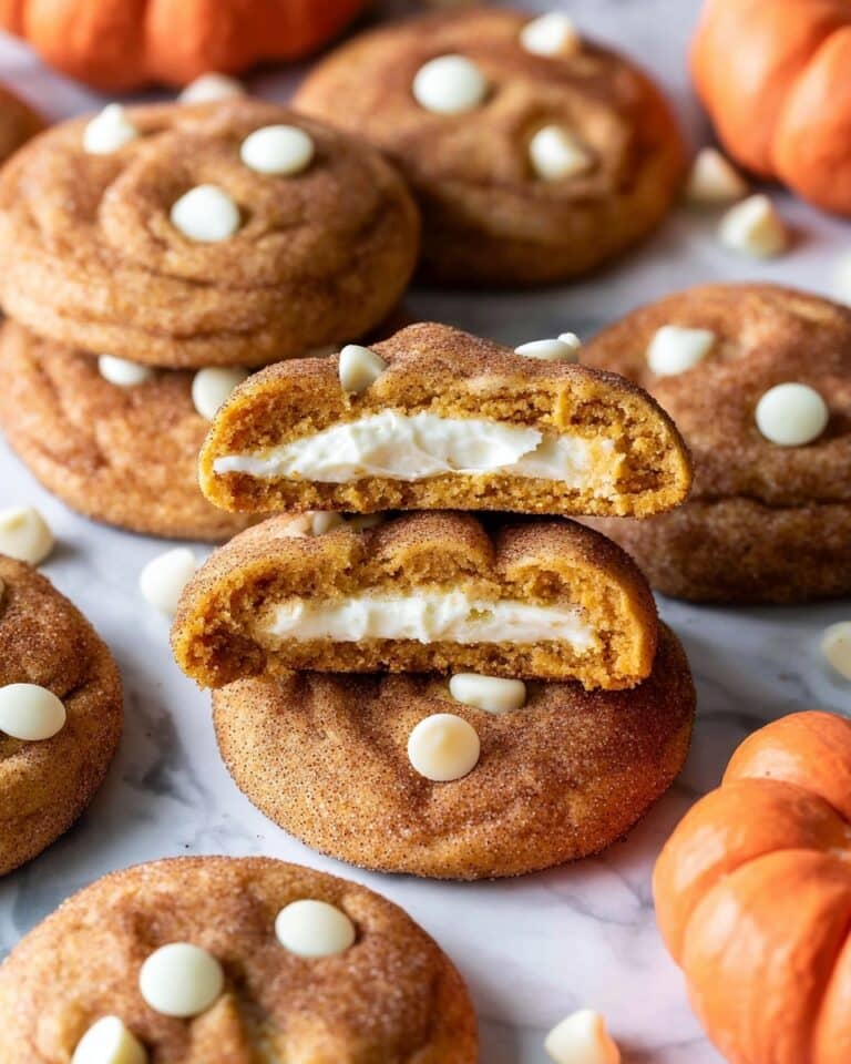 Pumpkin Cheesecake Cookies with White Chocolate Chips and Cinnamon-Sugar Topping Recipe