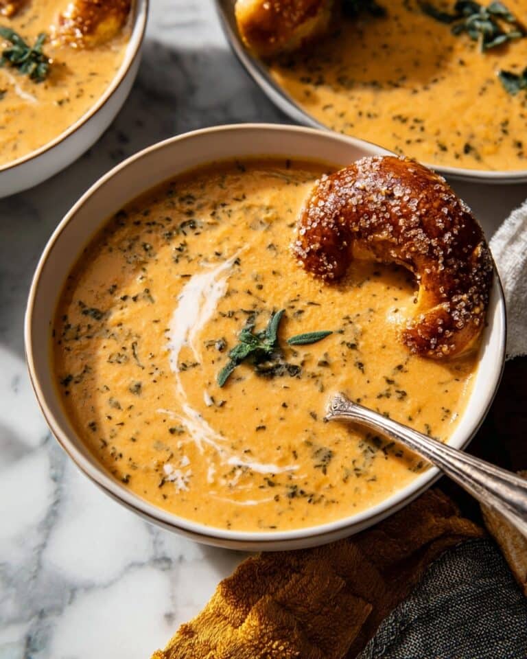 Brie and Cheddar Butternut Squash Beer Soup Recipe