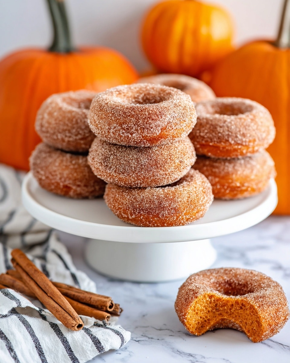 Easy Baked Pumpkin Donuts with Cinnamon Sugar Coating Recipe - Recipe Image