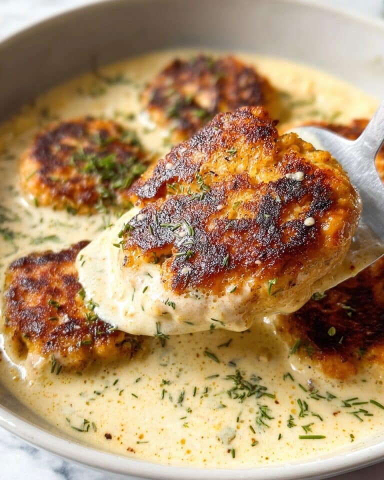 Creamy Dill Hamburger Steaks with Onion-Dill Sauce Recipe