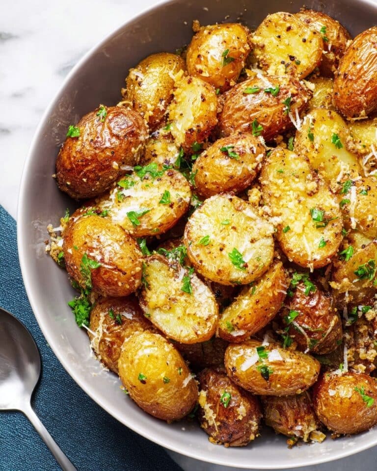 Parmesan Roasted Fingerling Potatoes with Parsley Recipe