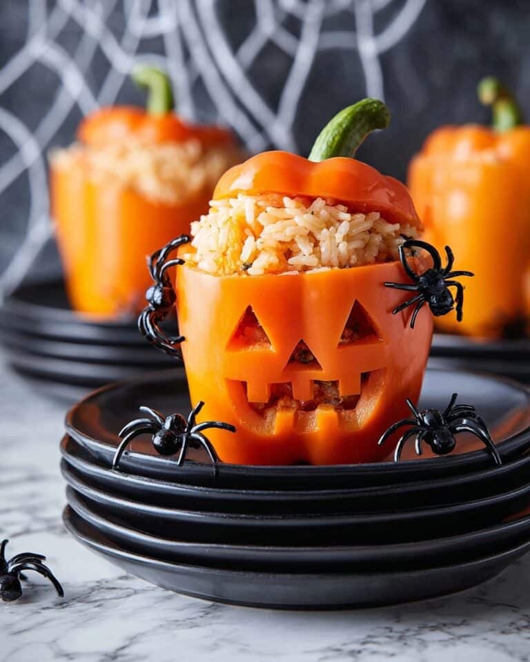 Jack-O’-Lantern Stuffed Peppers Recipe