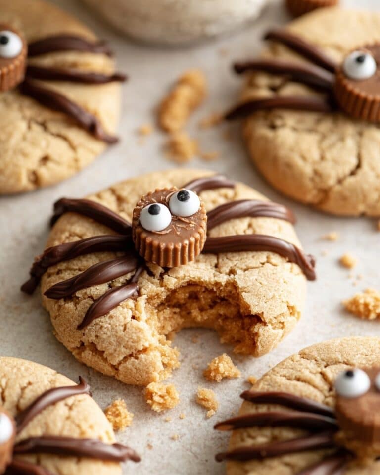 Halloween Inspired Peanut Butter Blossom Spider Cookies Recipe