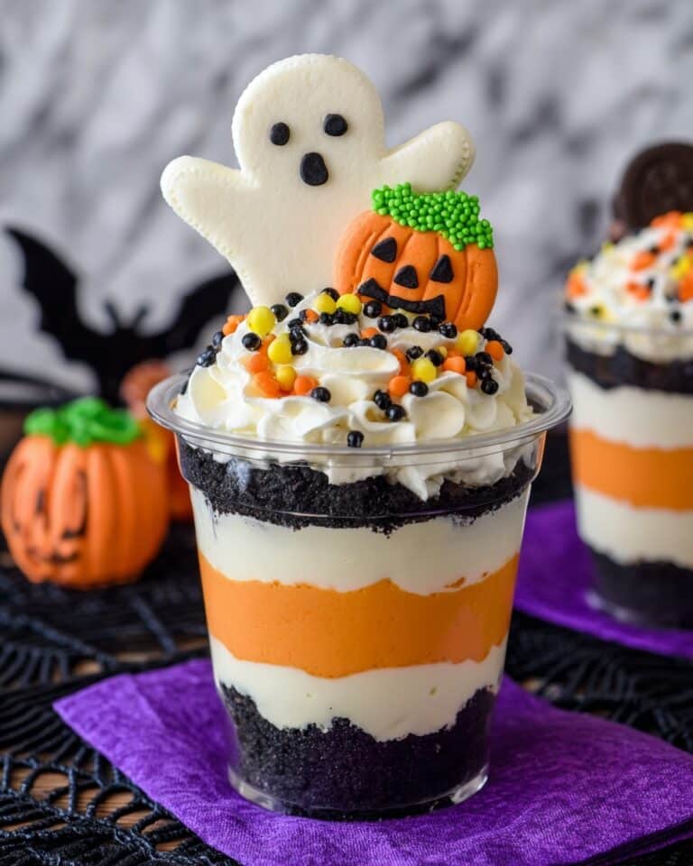 No Bake Halloween Cheesecake Cups Recipe