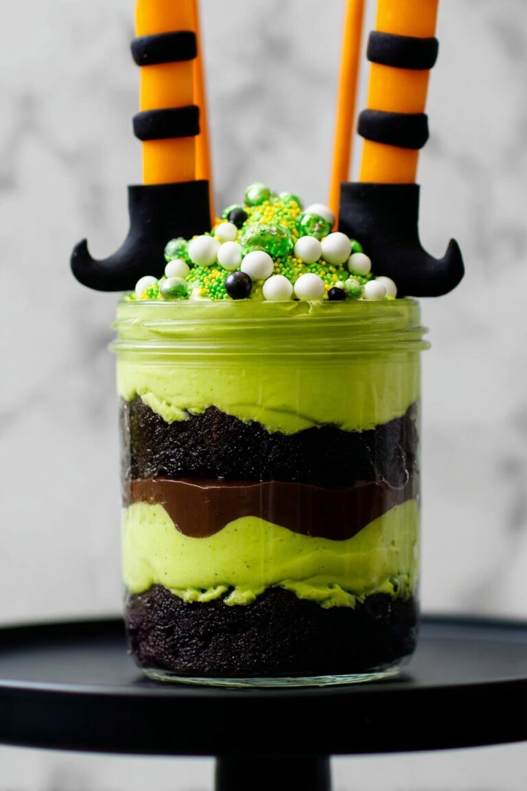 Witches Brew Halloween Cake Jars Recipe
