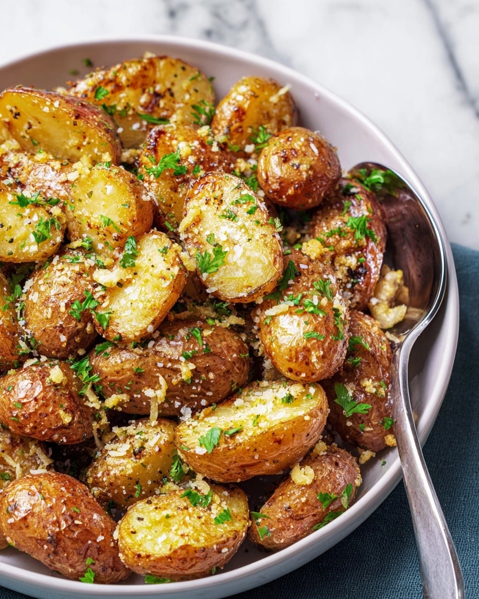 Parmesan Roasted Fingerling Potatoes with Parsley Recipe - Recipe Image