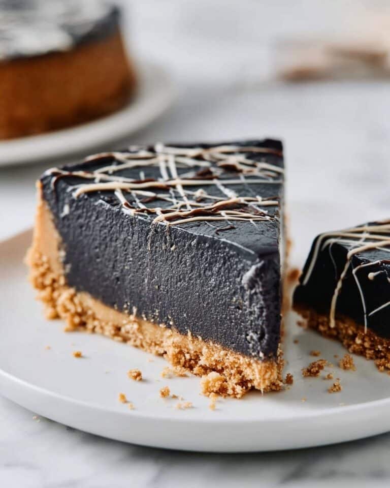 No Bake Spiderweb Cheesecake (Creepy Halloween Recipe) Recipe