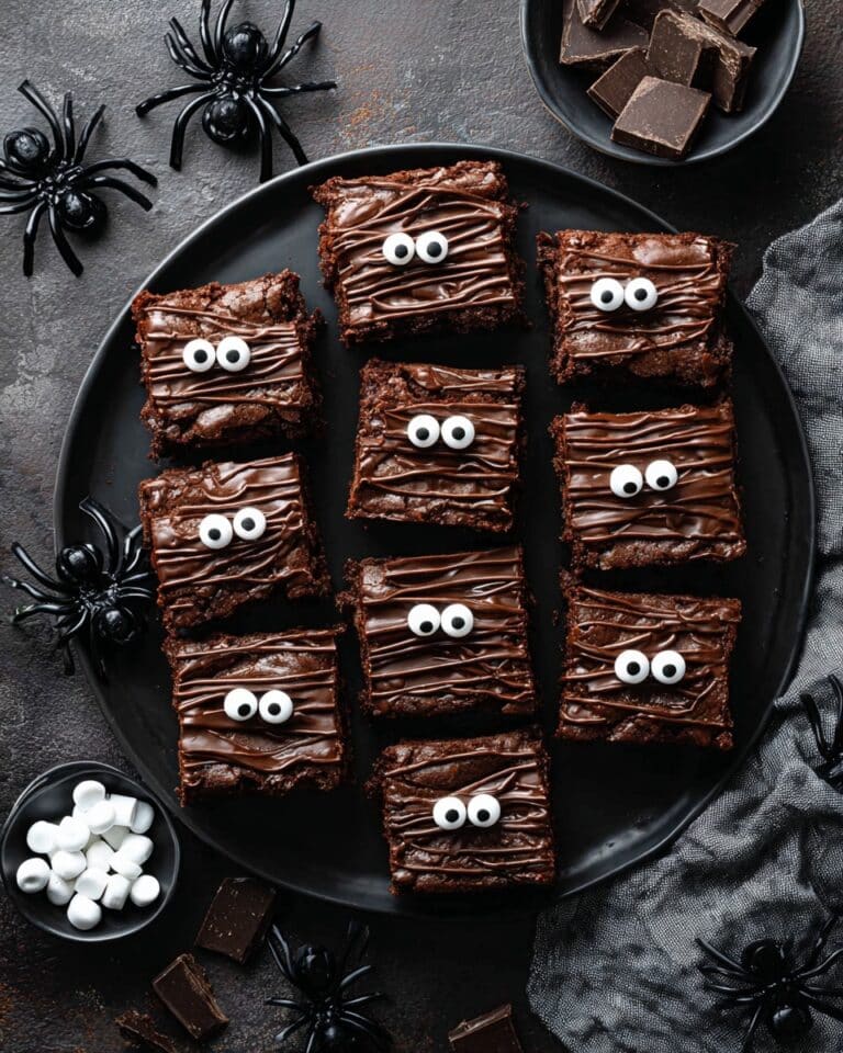 Mummy Halloween Brownies Recipe