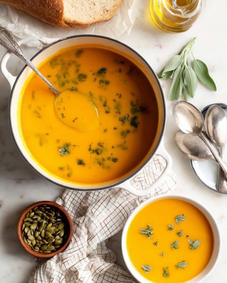 Butternut Squash Soup with Sage, Rosemary, and Ginger Recipe