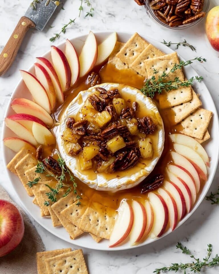 Easy Baked Brie with Caramelized Apples and Pecans Recipe