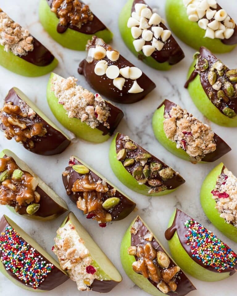 Chocolate Dipped Apple Slices Recipe