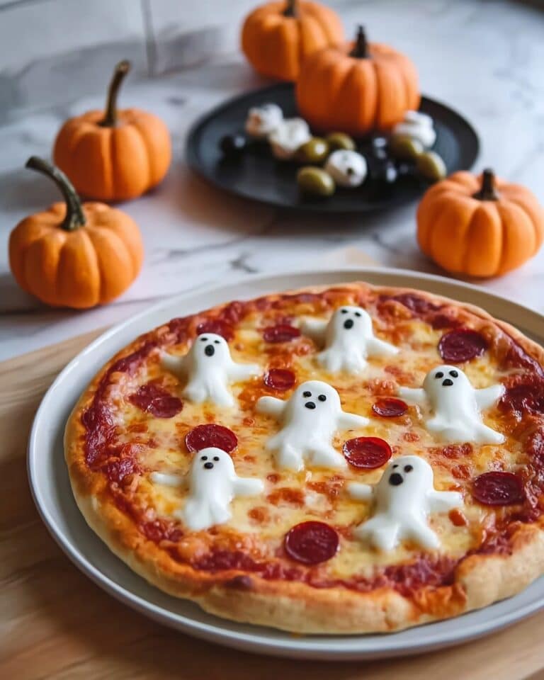 Spooky Ghost Halloween Pizza Recipe