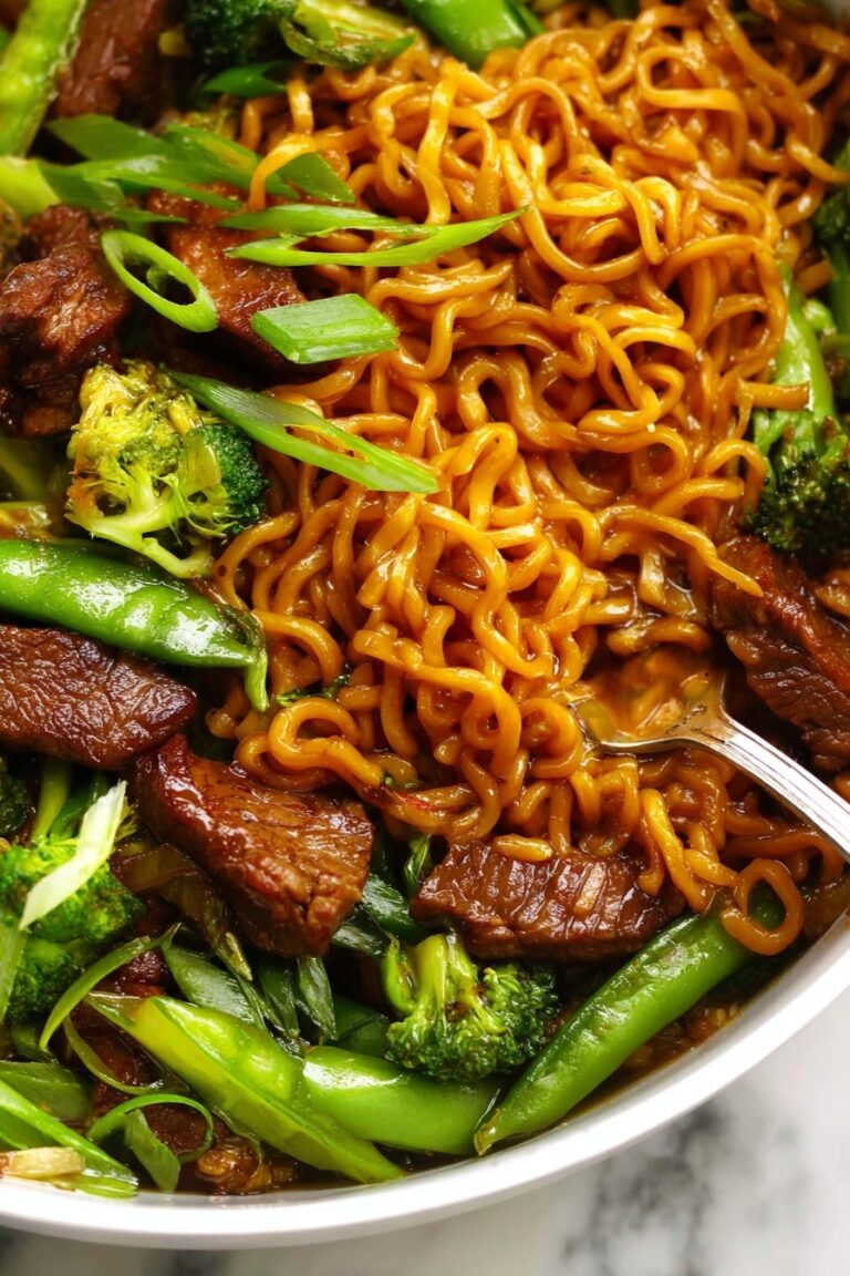 Sticky Beef & Noodles One Pan Recipe