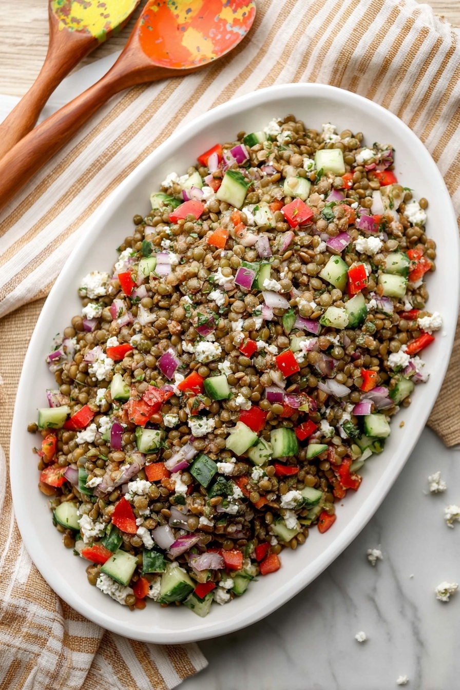 The Best Lentil Salad Recipe - Serving Suggestion