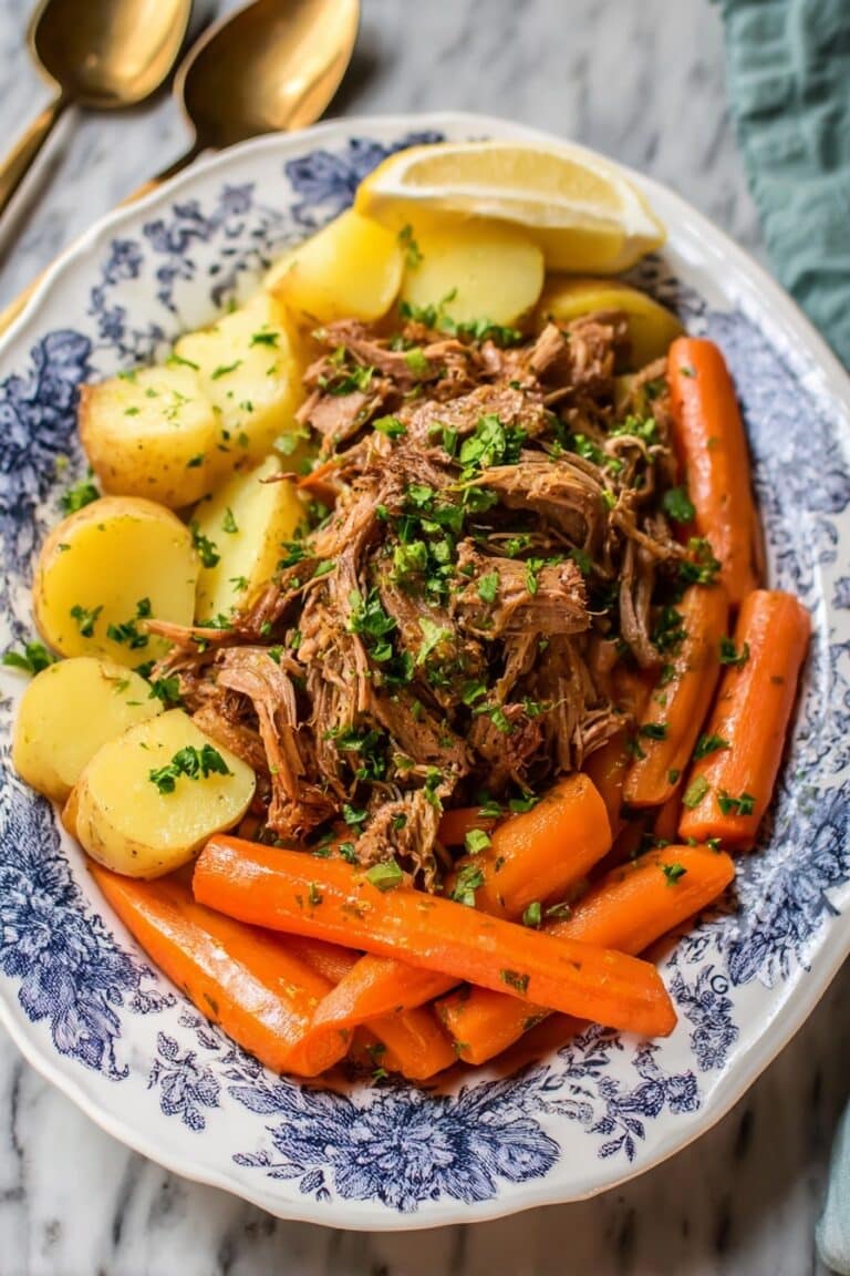 Slow Cooker Pot Roast with Root Vegetables Recipe