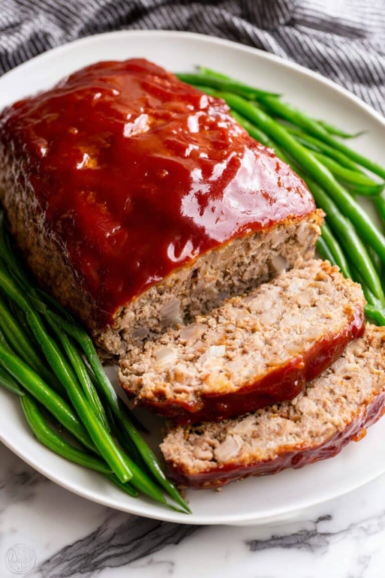 Slow Cooker Meatloaf with Parmesan and Sweet Ketchup Glaze Recipe