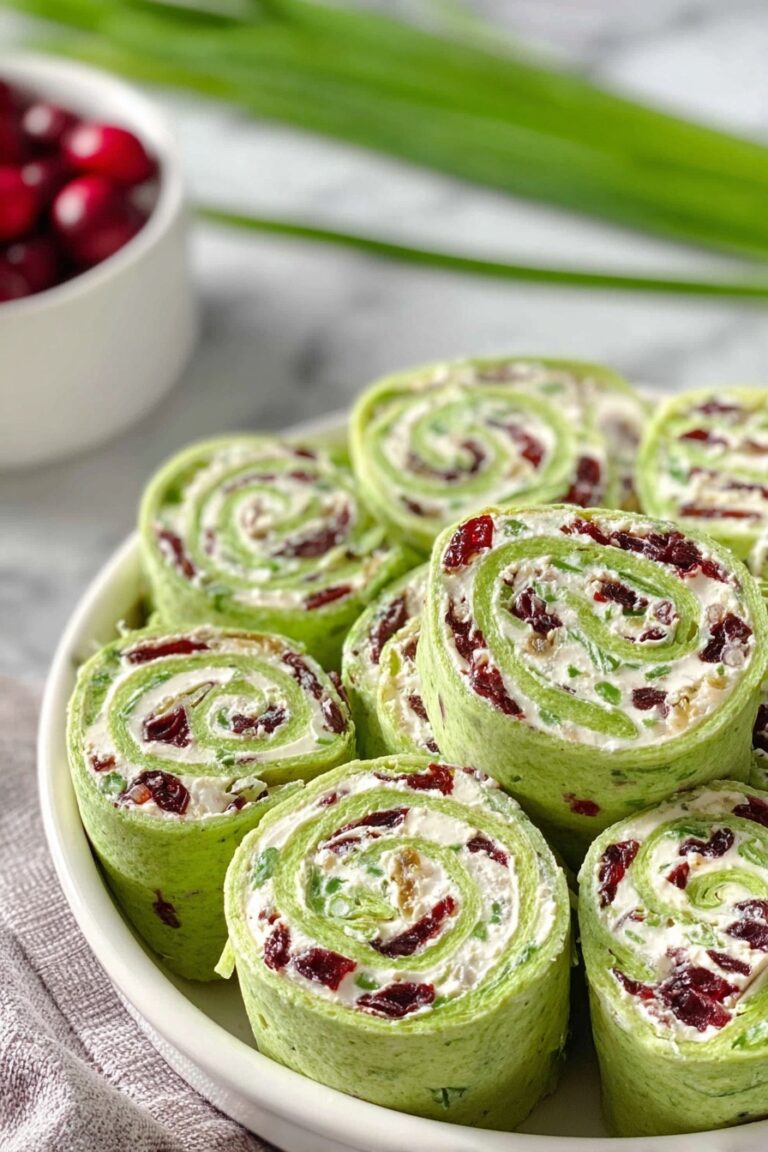 Cranberry Feta Spinach Tortilla Pinwheels Recipe