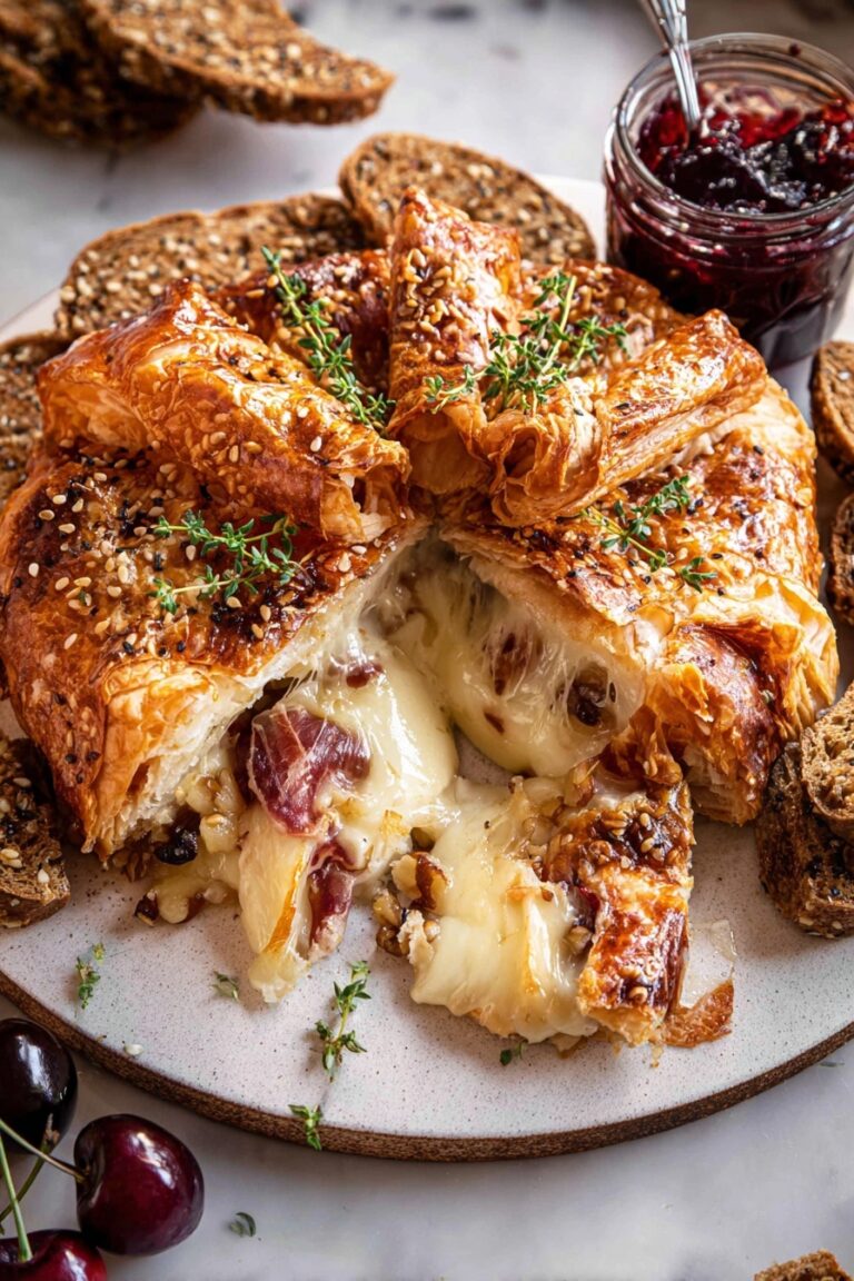 Prosciutto Baked Brie in Pastry Recipe