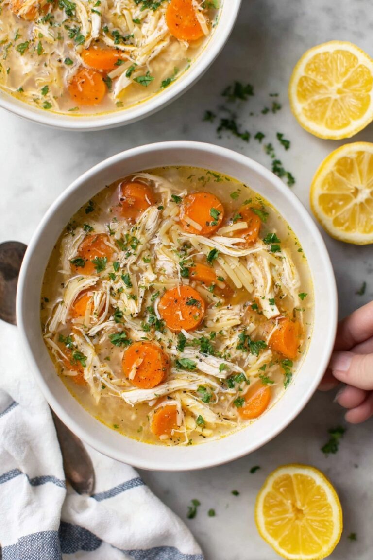 Lemon Chicken Soup with Orzo Recipe