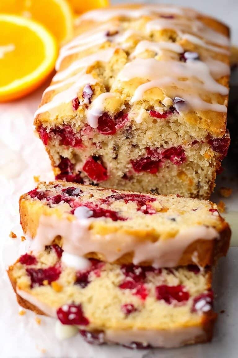 Cranberry Orange Bread with Orange Glaze Recipe