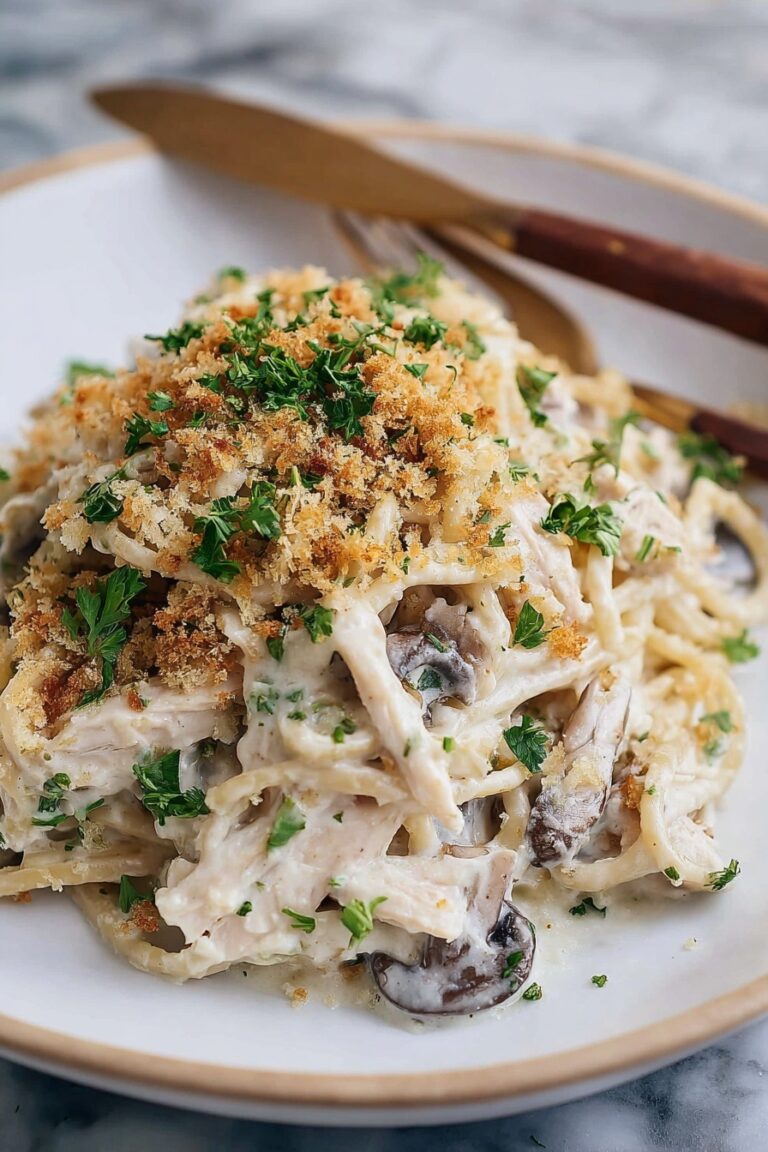 Creamy Turkey Mushroom Tetrazzini Recipe