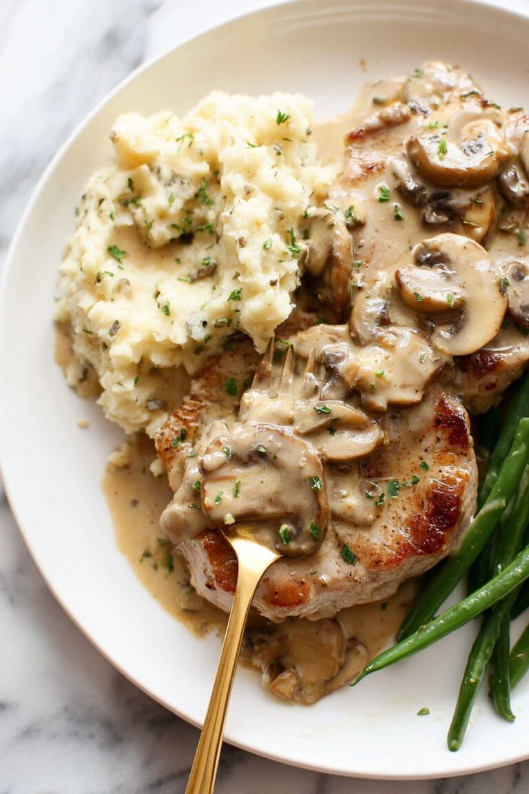 Creamy Mushroom Pork Tenderloin Recipe