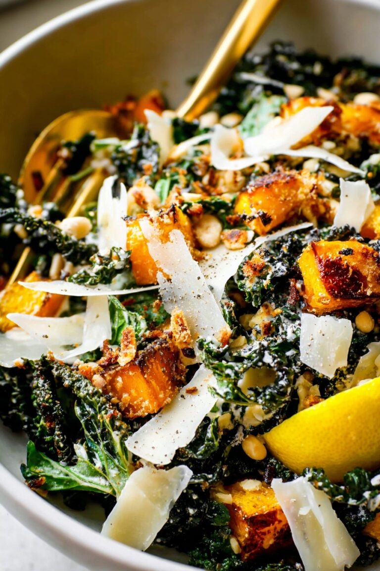 Autumn Caesar Salad with Roasted Delicata Squash Recipe