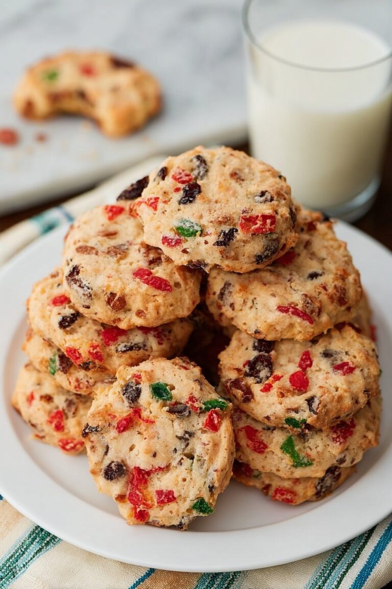 Fruitcake Cookies with Nuts and Candied Fruit Recipe
