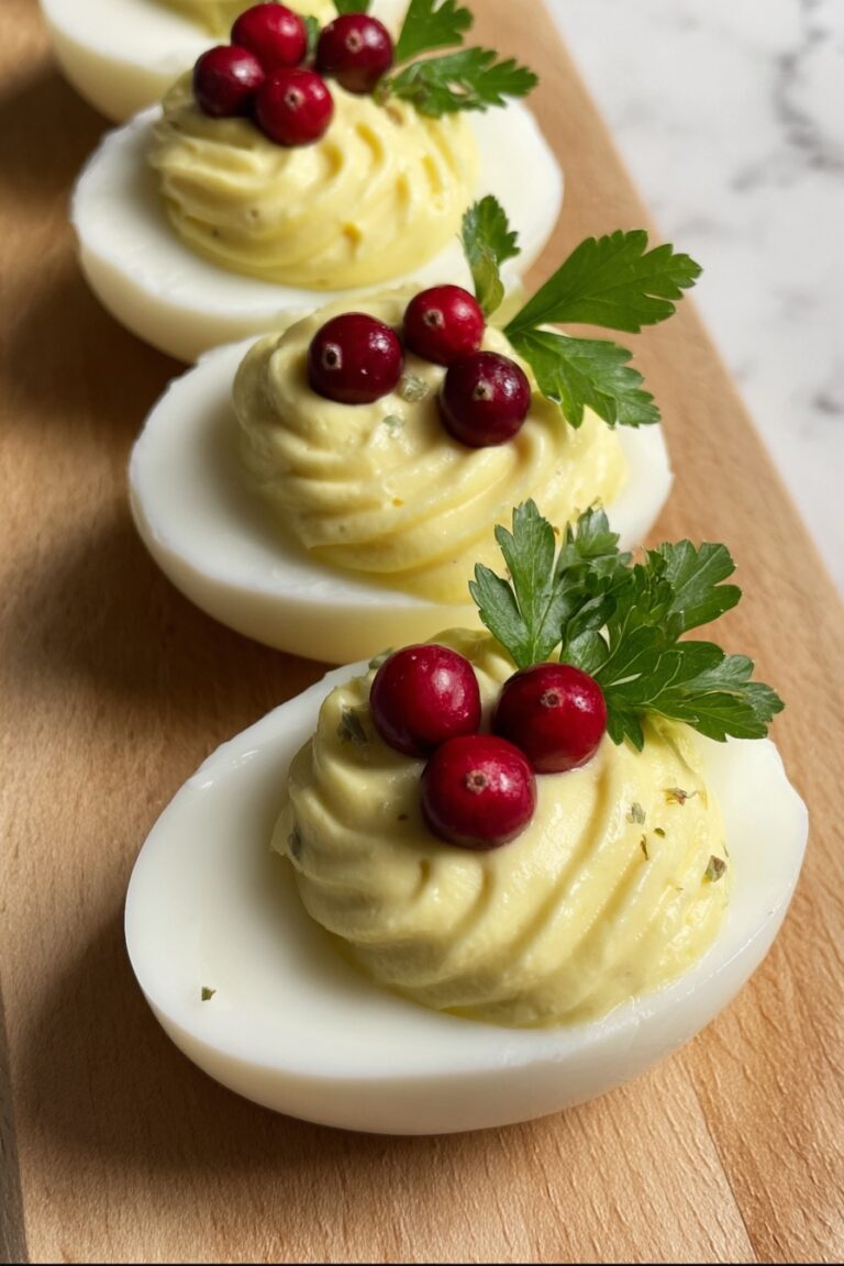 Festive Christmas Deviled Eggs Recipe
