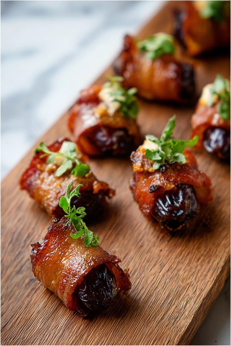 Bacon-Wrapped Dates with Goat Cheese Recipe