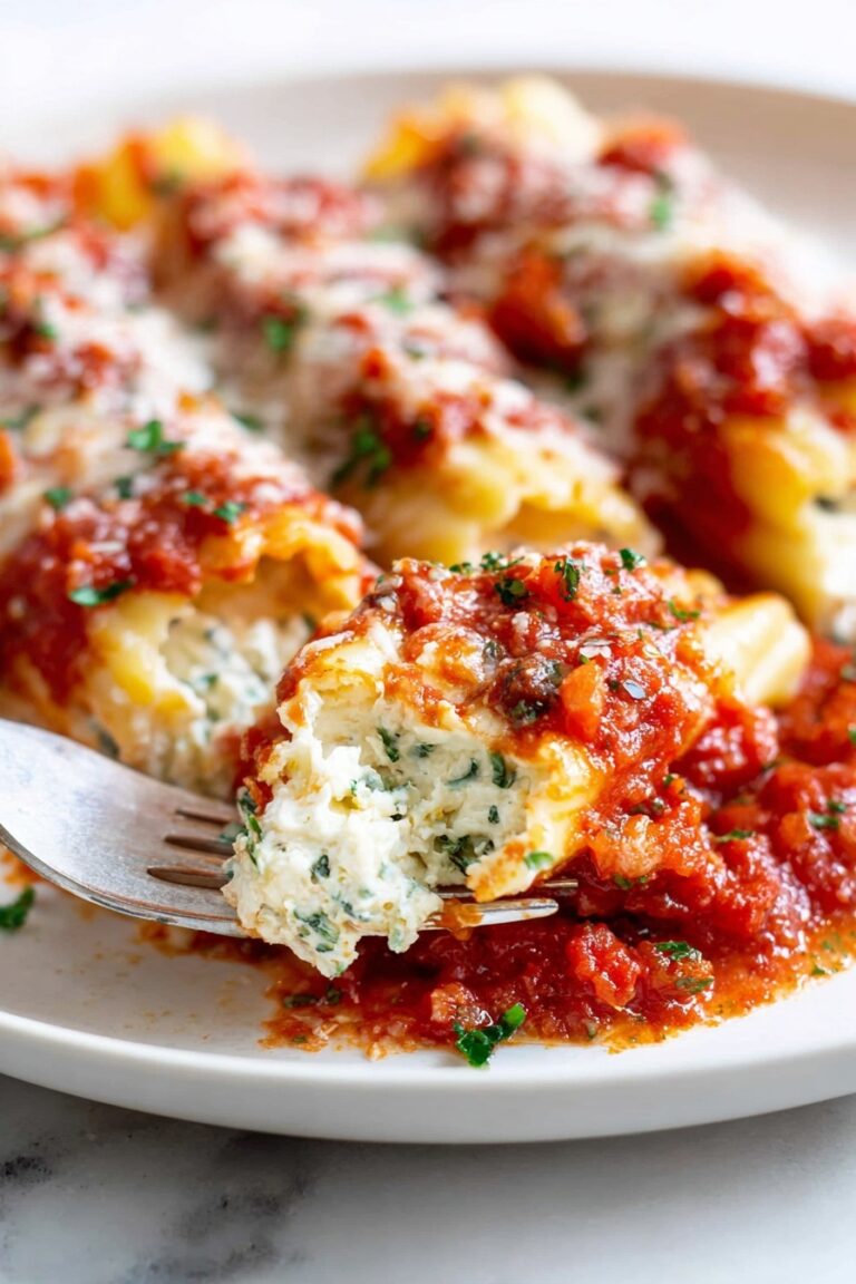 Easy Manicotti with Tomato Sauce Recipe
