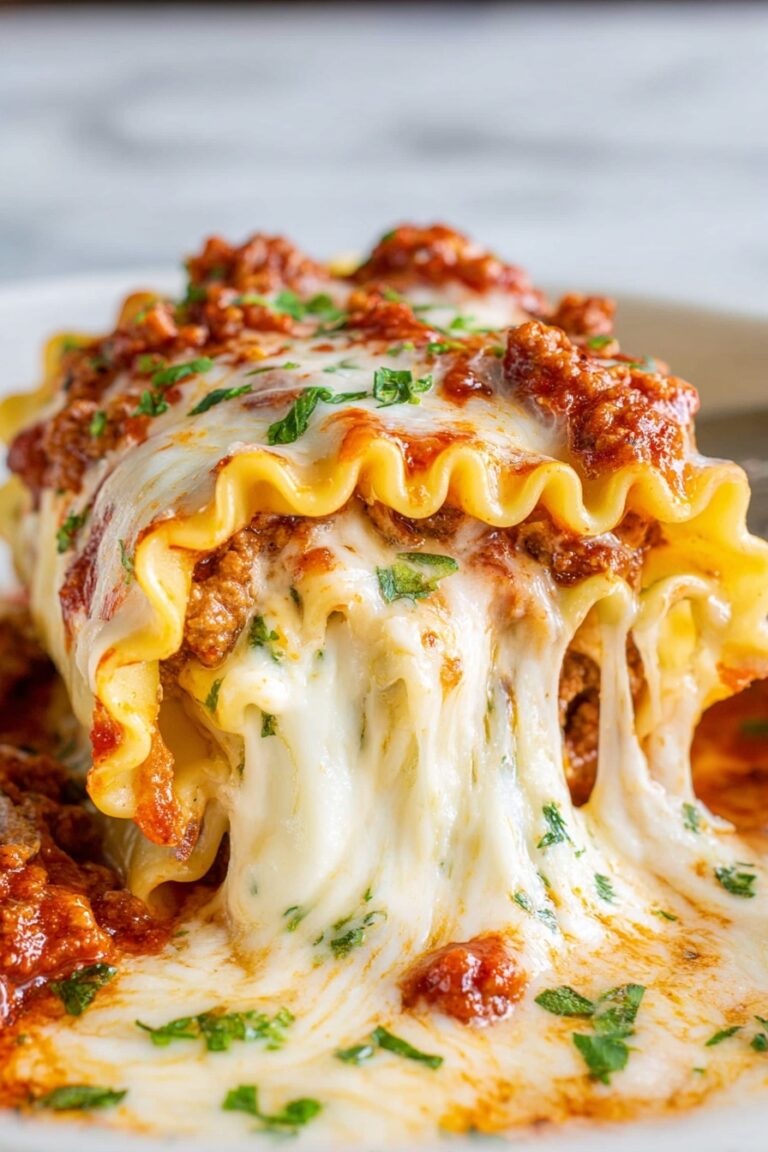 Cheesy Beef Lasagna Roll-Ups Recipe