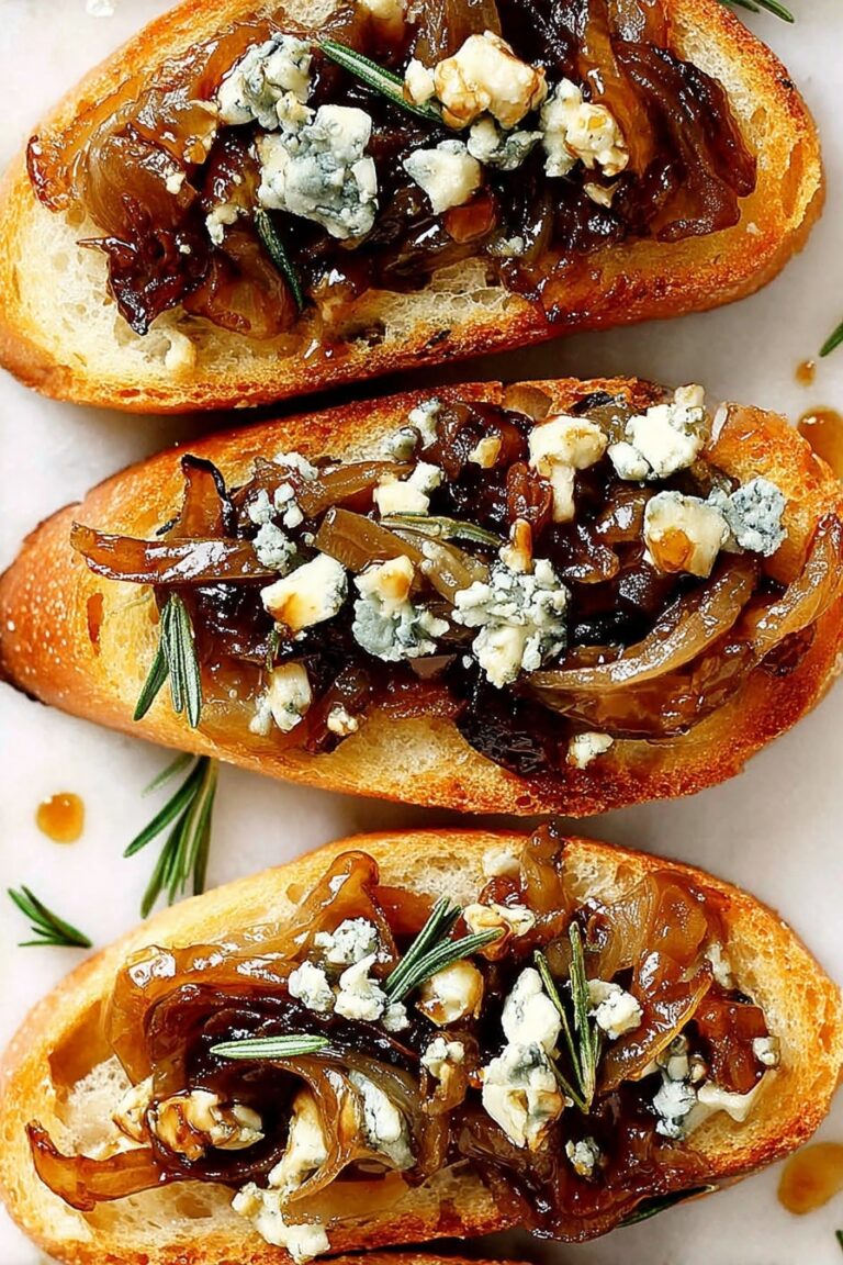 Caramelized Onion Fig Jam Crostini Recipe
