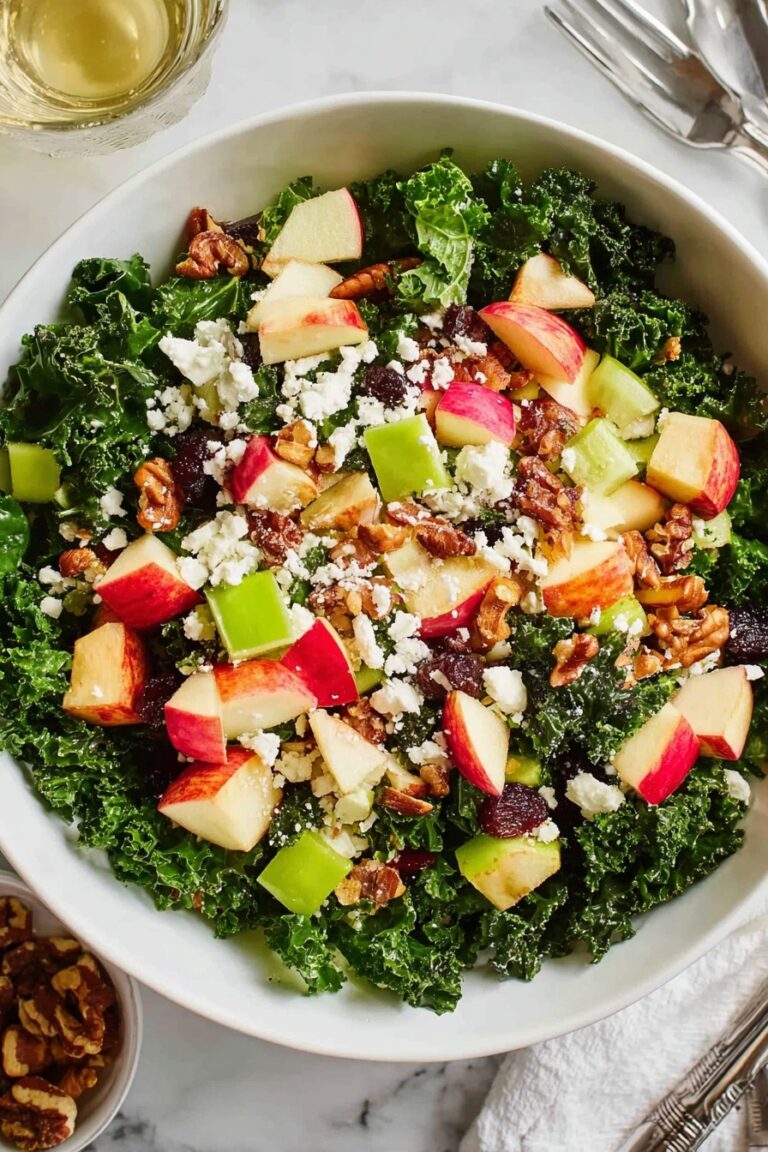 Apple Cranberry Kale Salad with Candied Pecans Recipe