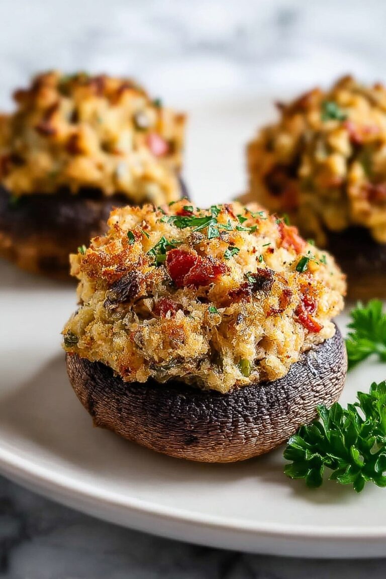 Crab Stuffed Portobello Mushrooms Recipe