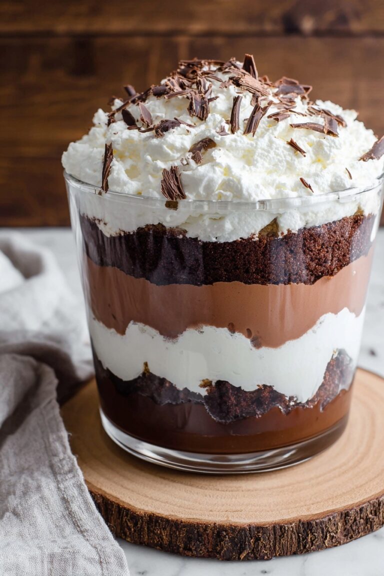 Decadent Brownie Trifle with Chocolate Pudding Recipe