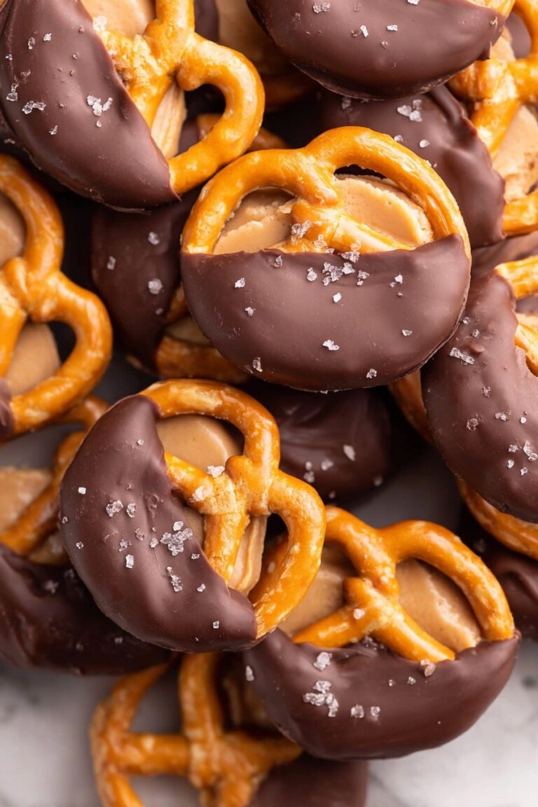 Chocolate-Dipped Peanut Butter Pretzel Bites Recipe