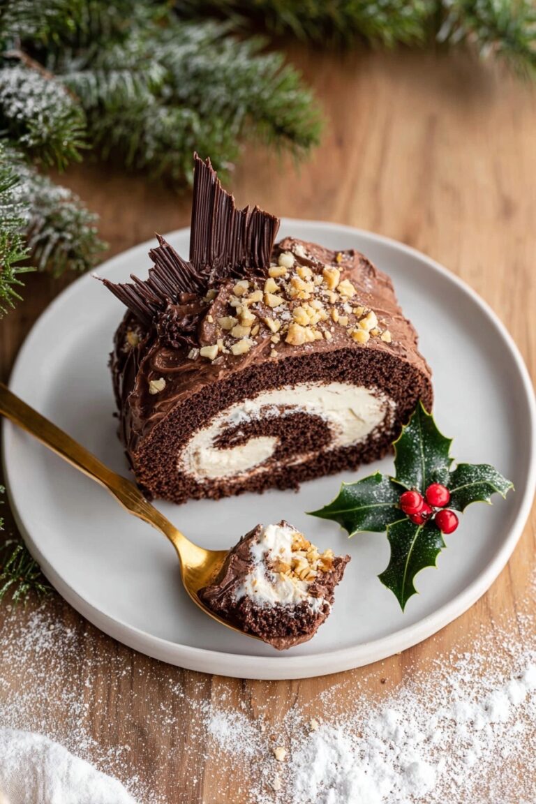 Chocolate Hazelnut Yule Log Recipe