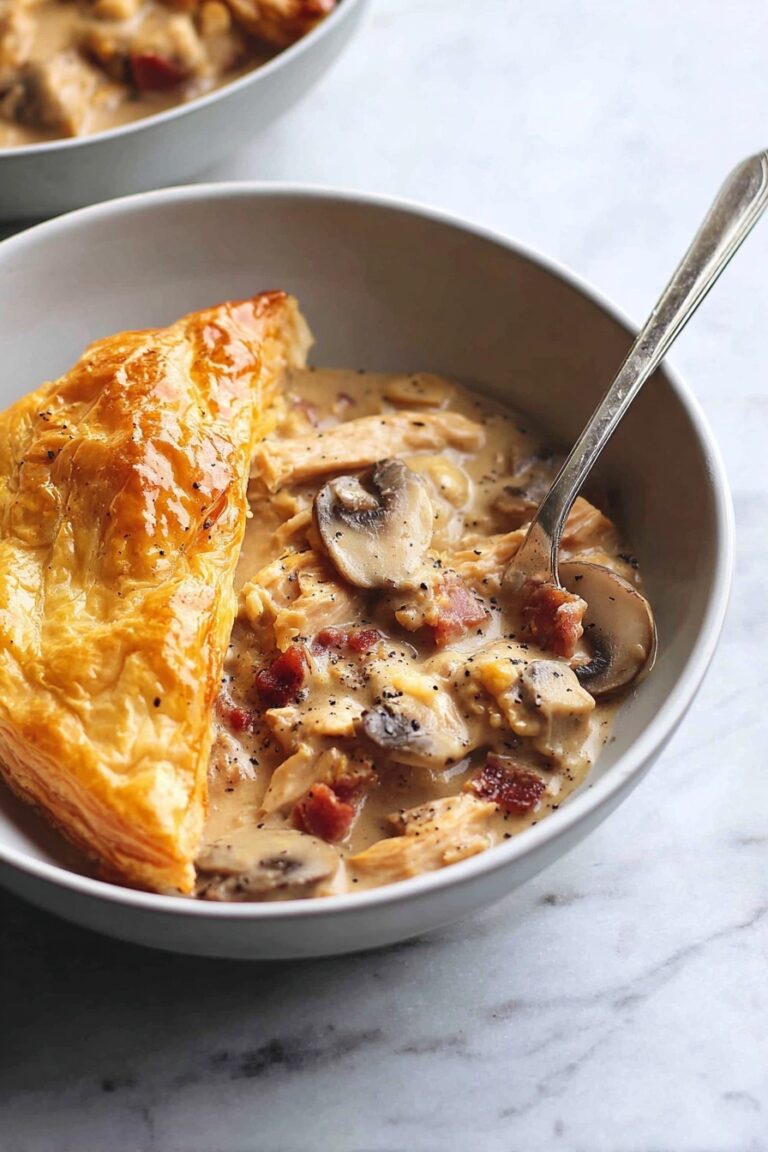 Chicken Mushroom Puff Pastry Pie Recipe