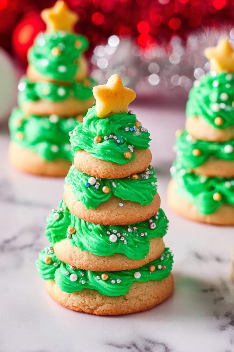 Christmas Tree Cookies with Buttercream Frosting Recipe