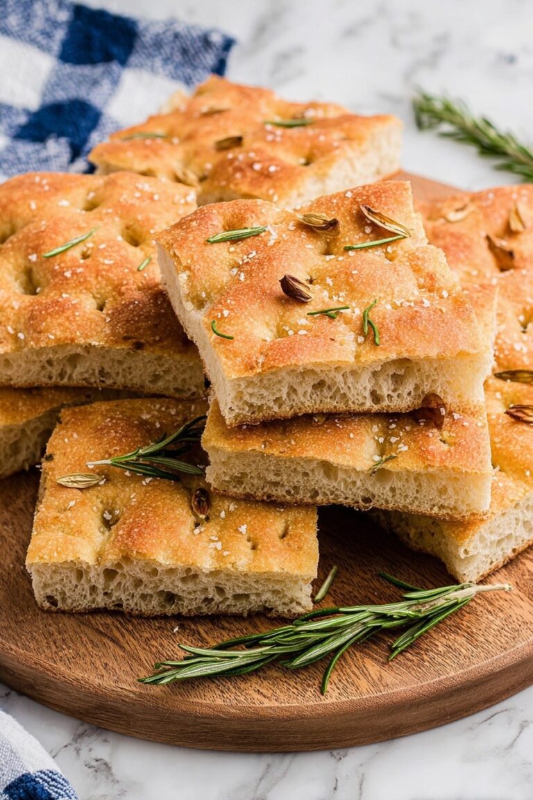 Garlic Rosemary Focaccia Bread Recipe