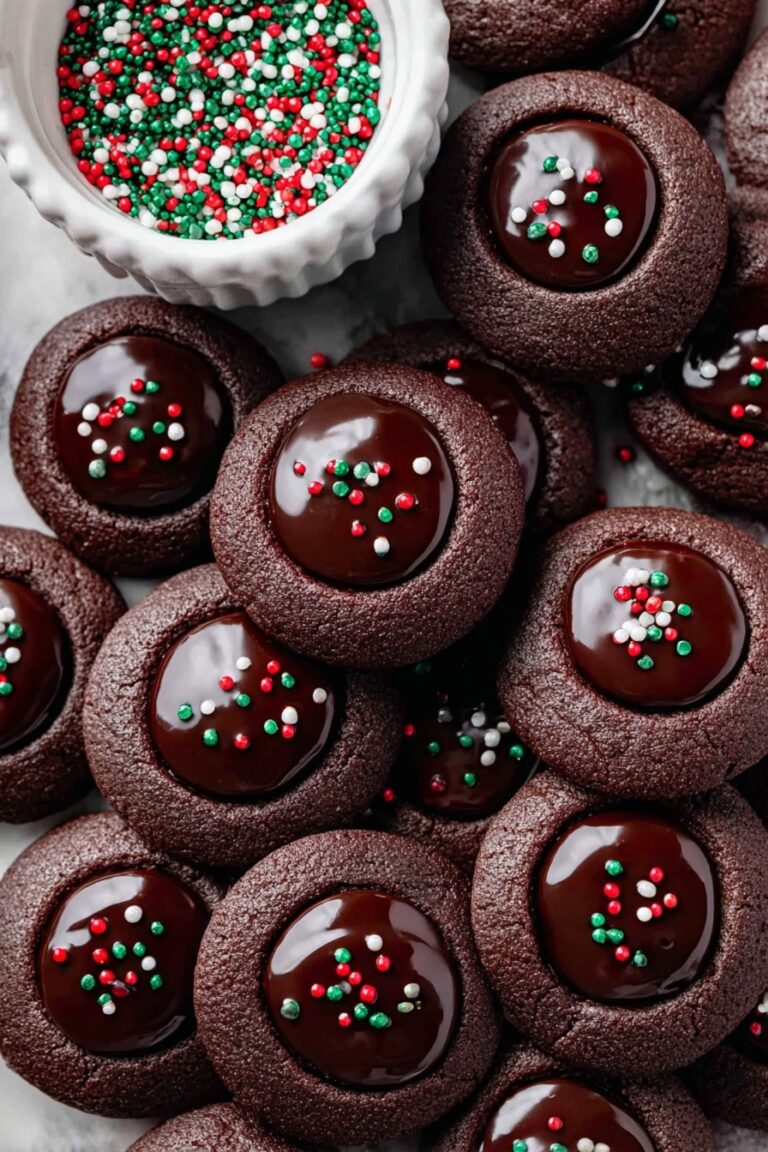 Chocolate Thumbprint Cookies with Rich Ganache Recipe