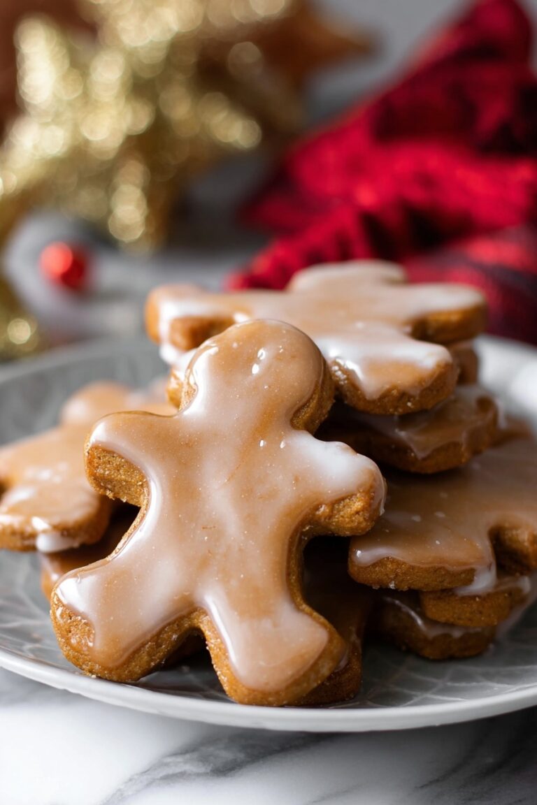 Chewy Gingerbread Man Cookies with Glaze Recipe