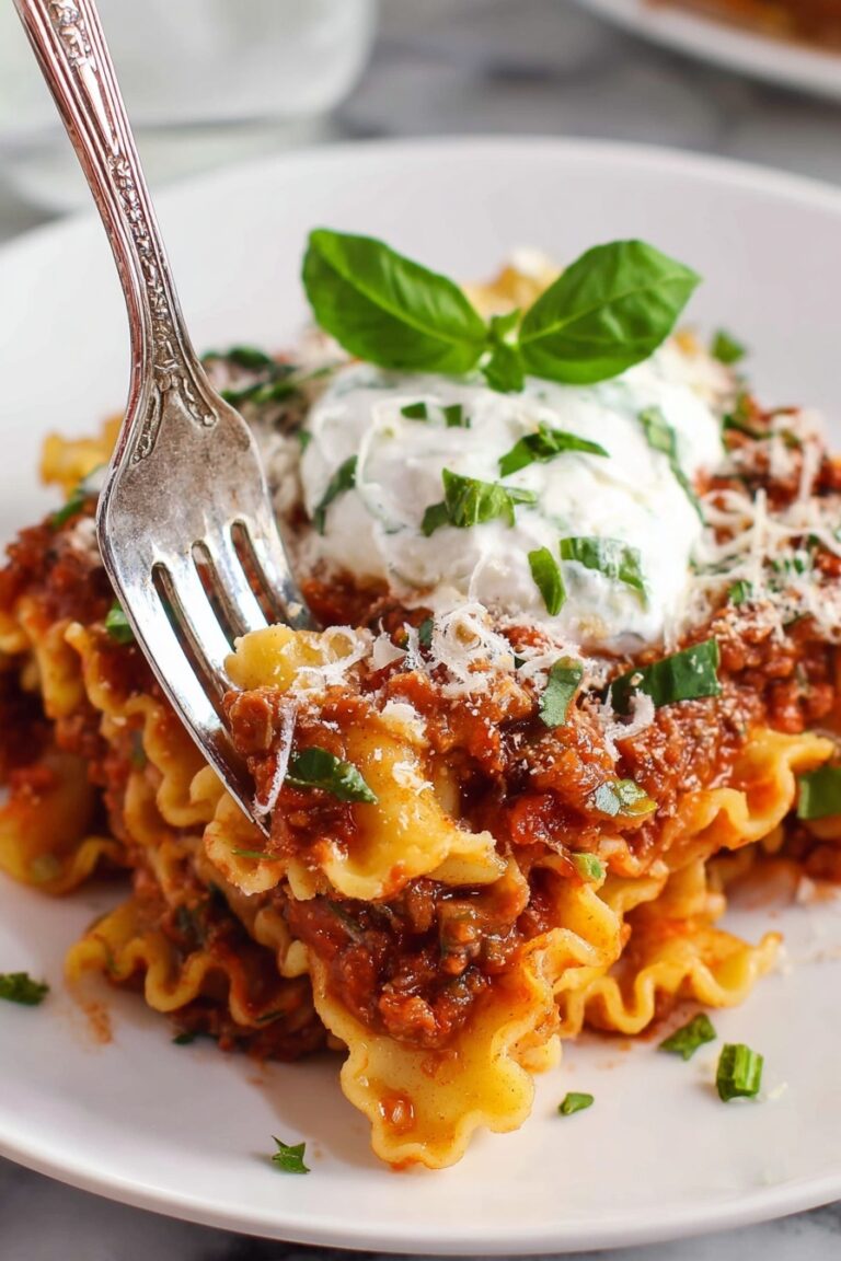 One-Pot Homemade Lasagna with Ground Beef Recipe