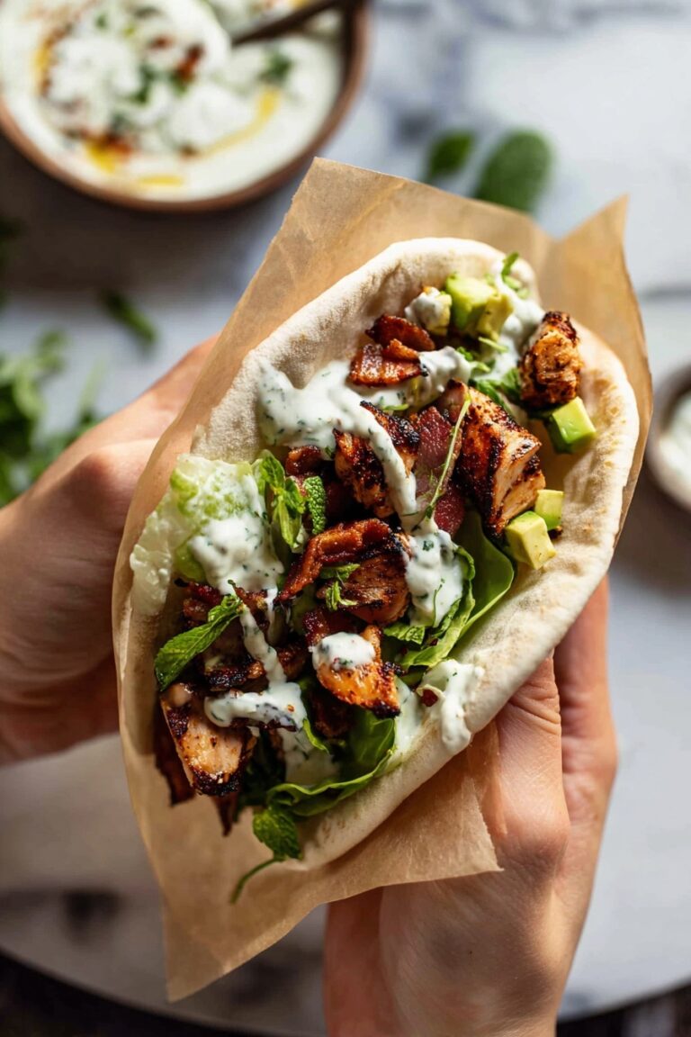 Rosemary Chicken Pitas with Avocado and Feta Recipe