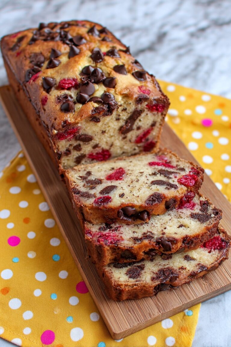 Raspberry Chocolate Banana Bread Recipe