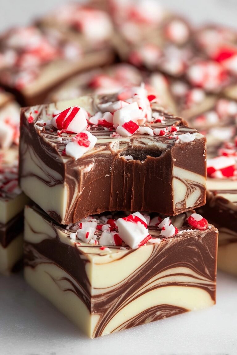 Peppermint Swirl Chocolate Fudge Recipe