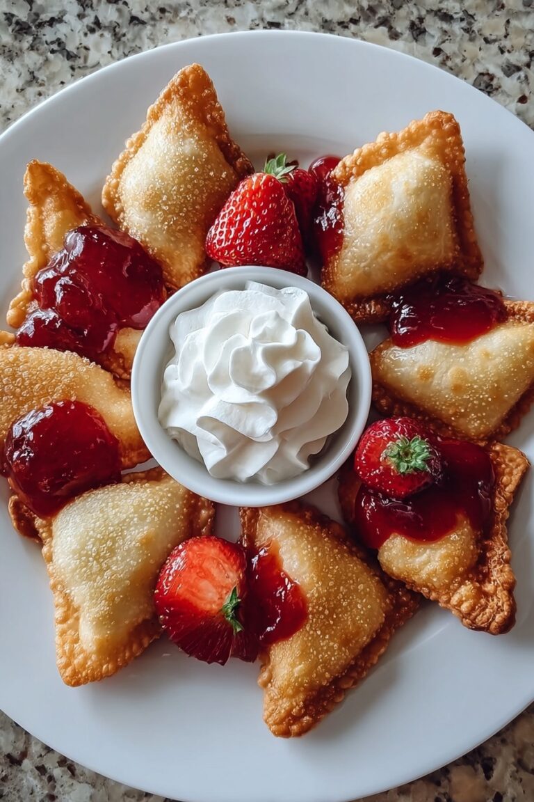 Crispy Strawberry Cheesecake Wontons Recipe